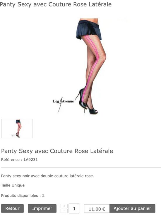 Panty ligne rose LA9231